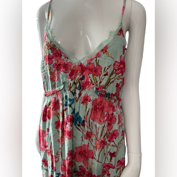 Red and Pink Spaghetti Strap Resort Maxi Dress - Picture 3 of 7